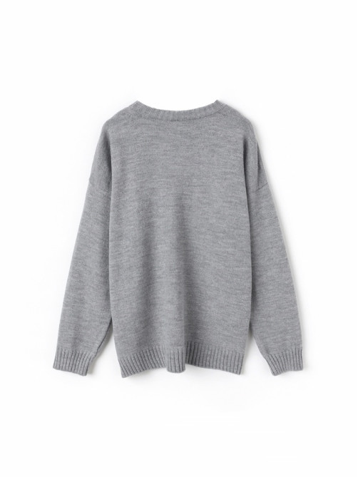 Джемпер женский MINAKU: Knitwear collection, светло-серый, размер 50-52
