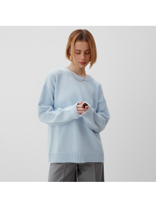Джемпер женский MINAKU: Knitwear collection, светло-голубой, размер 46-48
