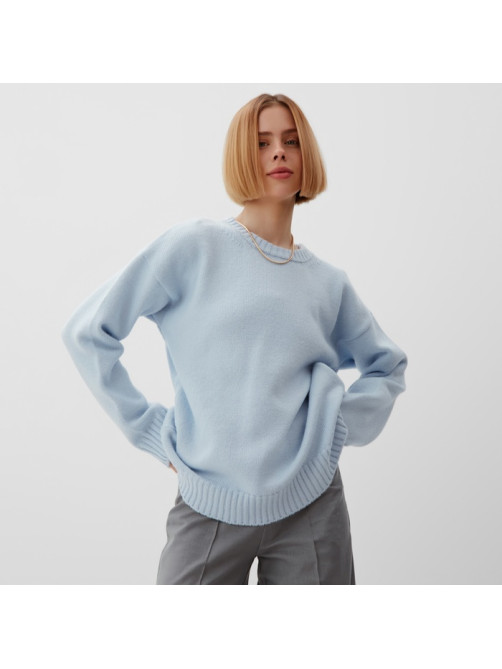 Джемпер женский MINAKU: Knitwear collection, светло-голубой, размер 46-48