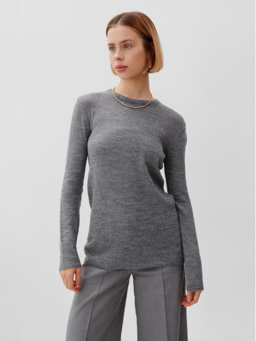 Джемпер женский MINAKU: Knitwear collection, серый, размер 50