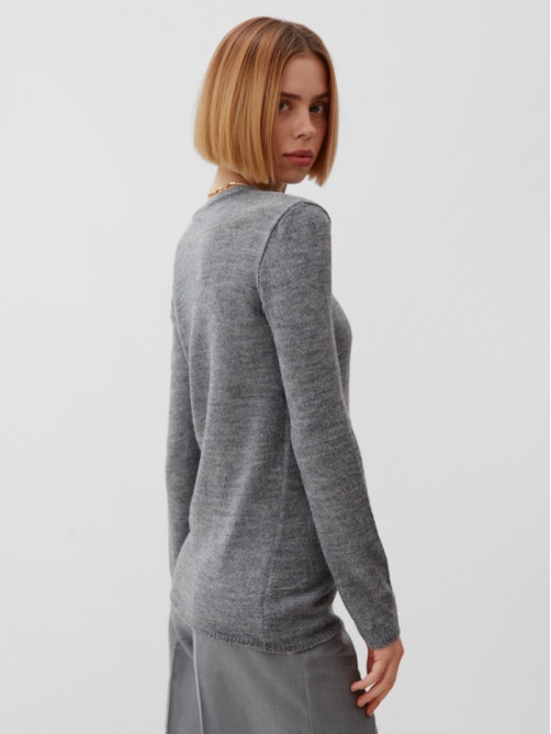 Джемпер женский MINAKU: Knitwear collection, серый, размер 50