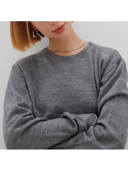 Джемпер женский MINAKU: Knitwear collection, серый, размер 50-52