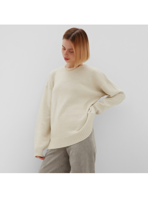 Джемпер женский MINAKU: Knitwear collection, бежевый, размер 50-52