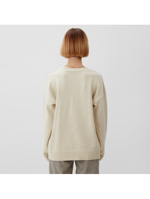 Джемпер женский MINAKU: Knitwear collection, бежевый, размер 46-48