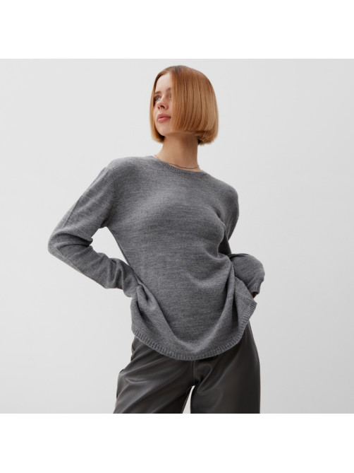 Джемпер женский MINAKU: Knitwear collection, серый, размер 50-52