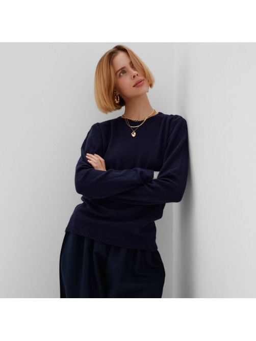 Джемпер женский MINAKU: Knitwear collection, синий, размер 46-48