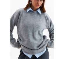 Джемпер женский MINAKU: Knitwear collection, светло-серый, размер 42-44