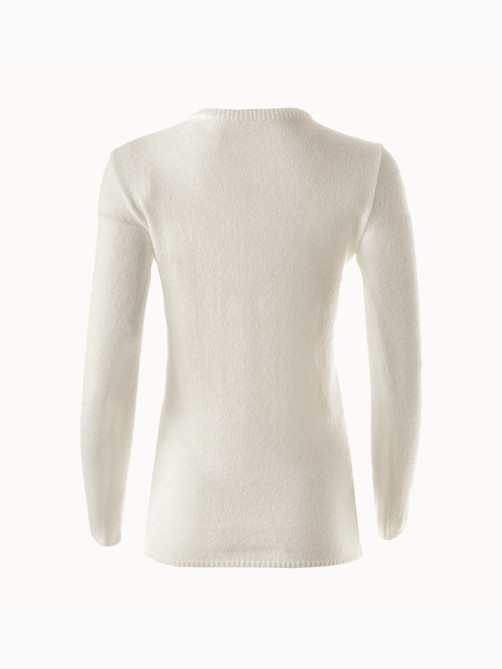 Джемпер женский MINAKU: Knitwear collection, цвет молочный, размер 44