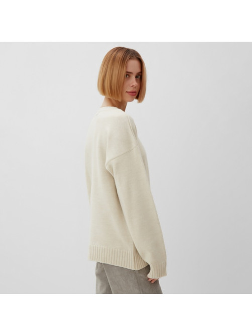 Джемпер женский MINAKU: Knitwear collection, бежевый, размер 50-52