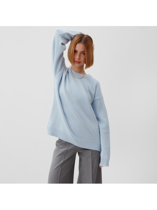 Джемпер женский MINAKU: Knitwear collection, светло-голубой, размер 46-48