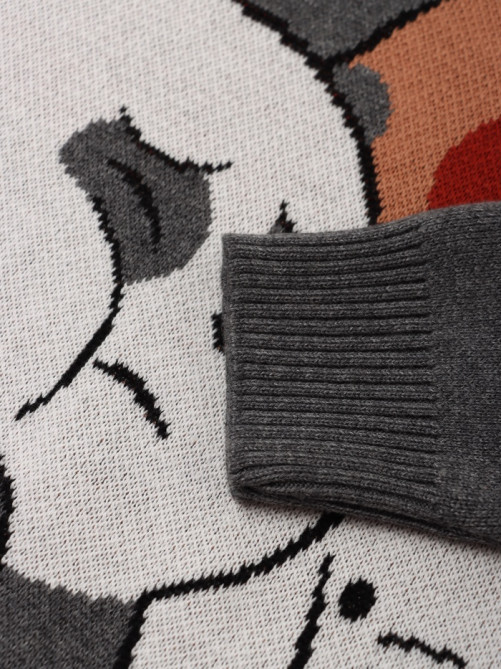 Джемпер для мальчика KAFTAN: Hello, серый, размер 34 (122-128 см)