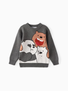 Джемпер для мальчика KAFTAN: Hello, серый, размер 36 (134-140 см)
