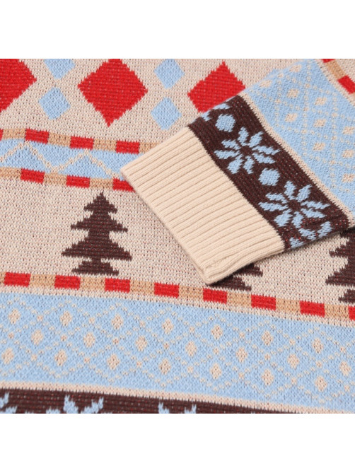 Джемпер детский новогодний вязаный KAFTAN: Scandinavia, голубой, размер 30 (98-104 см)