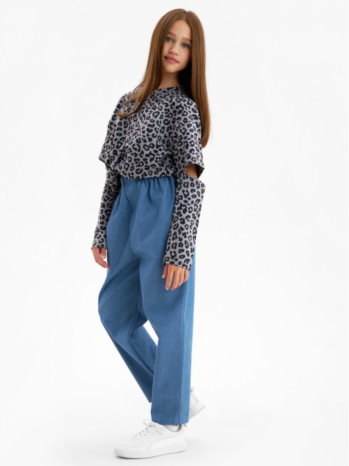 Джинсы для мальчика MINAKU: Jeans collection, голубые, рост 116 см