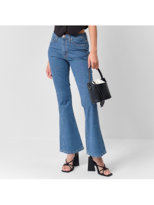 Джинсы женские клёш MIST: Denim, размер (28) 44, синие