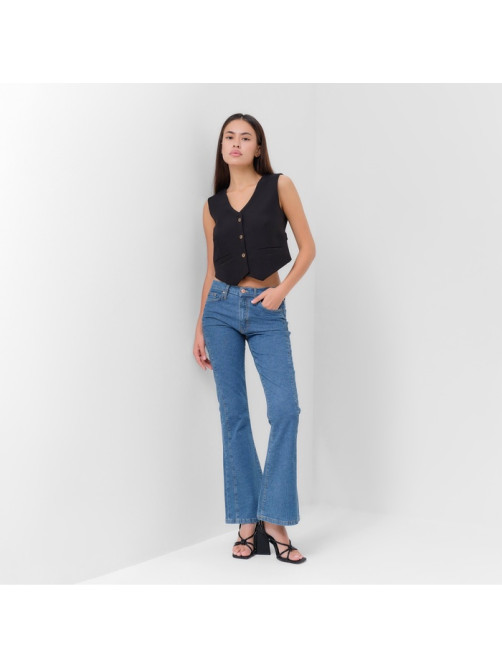 Джинсы женские клёш MIST: Denim, размер (33) 52, синие