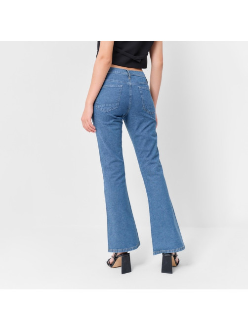 Джинсы женские клёш MIST: Denim, размер (30) 46-48, синие