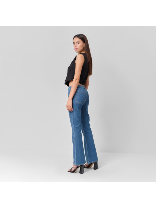 Джинсы женские клёш MIST: Denim, размер (33) 52, синие
