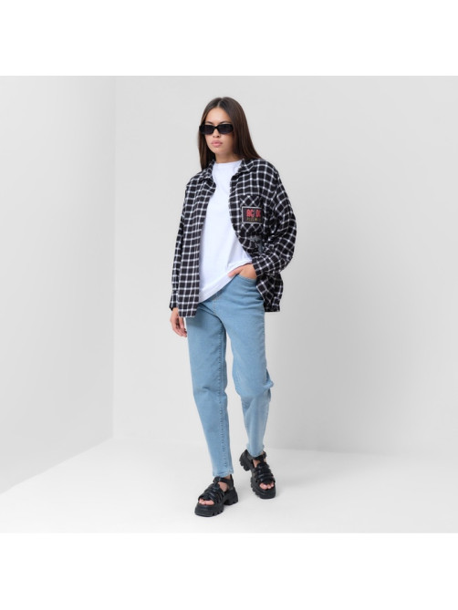 Джинсы женские мом MIST: Denim, размер (26) 42, голубые