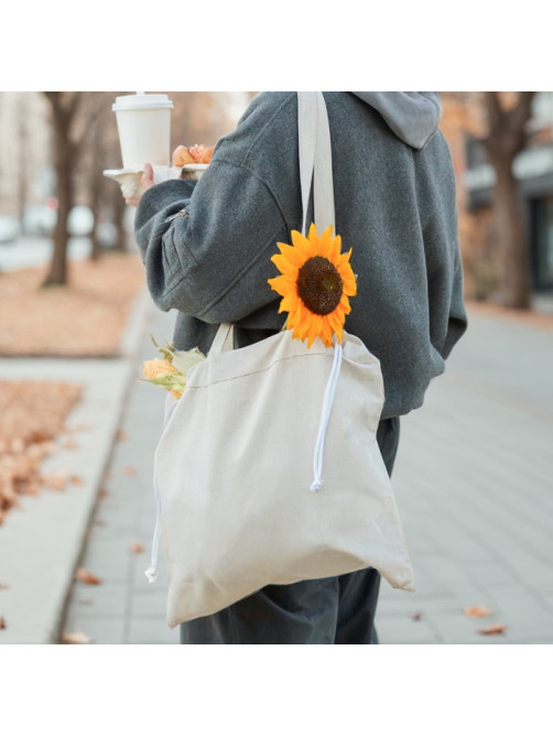 Сумка шоппер небелёный SL HOME Light shopper, 53×45 см, 100% лён, 200 г/м2