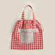 Сумка шоппер SL HOME Red cage, 50×50 см, 100% лён, 150 г/м2
