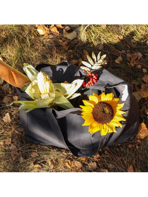Сумка изо льна двухсторонняя SL HOME Linear bag, 67×35 см