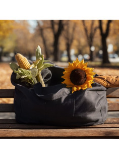 Сумка изо льна двухсторонняя SL HOME Linear bag, 67×35 см