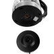 Чайник электрический Luazon LSK-1802, стекло, 1.8 л, 1500 Вт, подсветка, чёрно-стальной