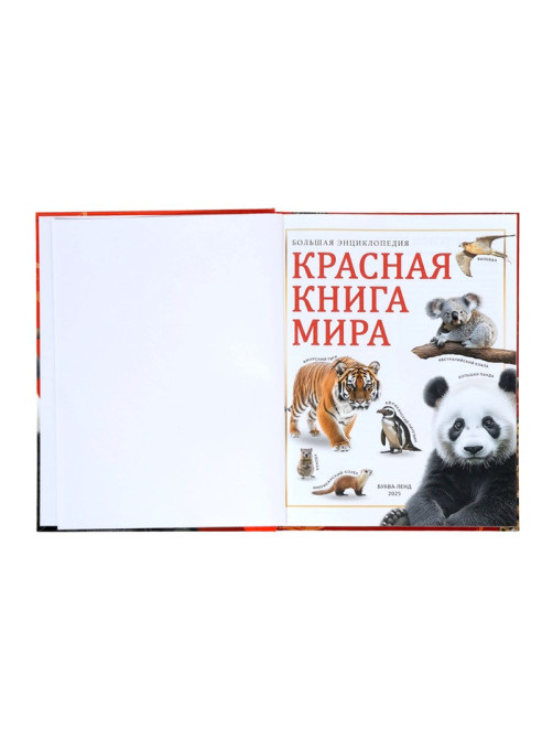 Энциклопедия «Красная книга мира», 160 стр., книга в твёрдом переплёте