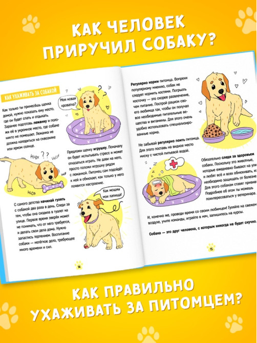 Энциклопедия в твёрдом переплёте «Домашние питомцы», 72 стр.