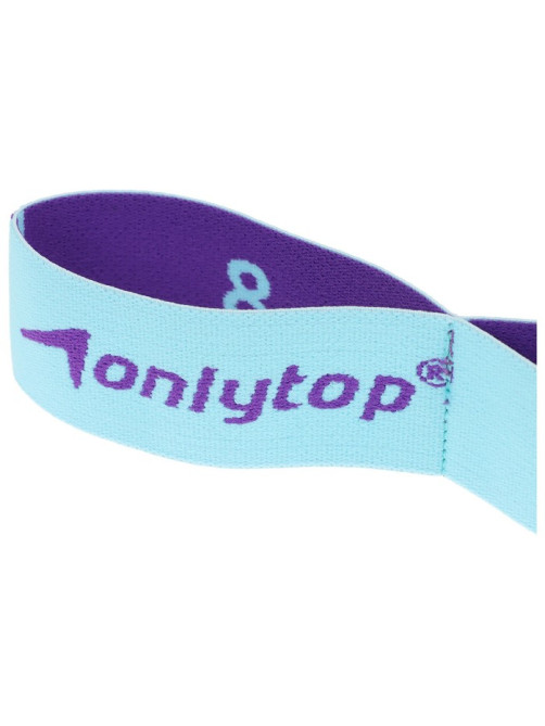 Эспандер-лента ONLYTOP, эластичная, с захватами, 90×4 см, голубая