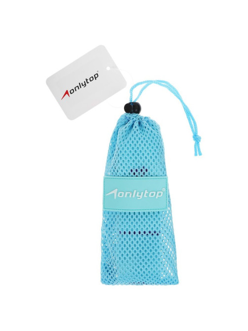 Эспандер-лента ONLYTOP, эластичная, с захватами, 90×4 см, голубая