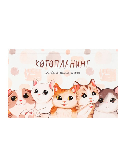 Планинг недатированный Calligrata «Котопланинг», A6, 50 листов, на склейке, мягкая обложка