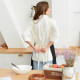 Фартук кухонный «Этель» Minimalist design, 60×70 см, лён 45%, хлопок 55%, 395 г/м², чёрный