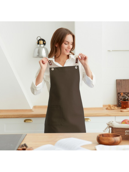Фартук кухонный «Этель» Minimalist design, 60×70 см, лён 45%, хлопок 55%, 395 г/м², зелёный
