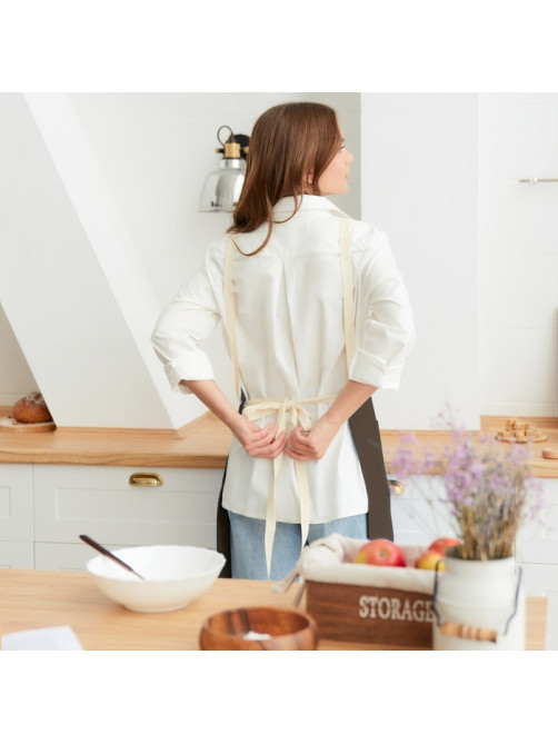Фартук кухонный «Этель» Minimalist design, 60×70 см, лён 45%, хлопок 55%, 395 г/м², зелёный