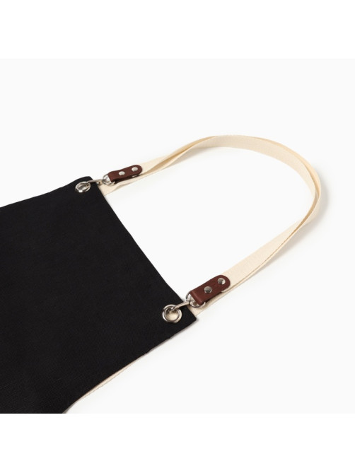 Фартук кухонный «Этель» Minimalist design, 60×70 см, лён 45%, хлопок 55%, 395 г/м², чёрный