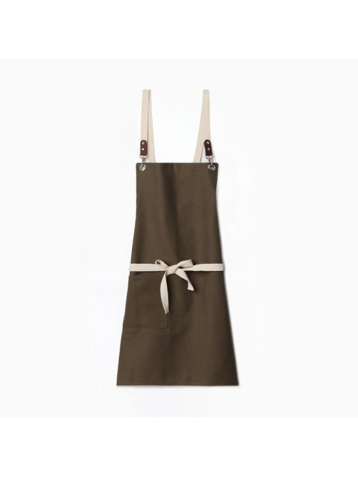 Фартук кухонный «Этель» Minimalist design, 60×70 см, лён 45%, хлопок 55%, 395 г/м², зелёный