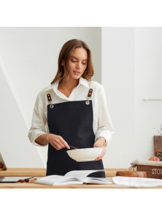 Фартук кухонный «Этель» Minimalist design, 60×70 см, лён 45%, хлопок 55%, 395 г/м², чёрный