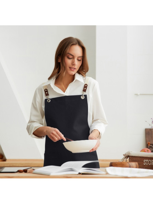 Фартук кухонный «Этель» Minimalist design, 60×70 см, лён 45%, хлопок 55%, 395 г/м², чёрный