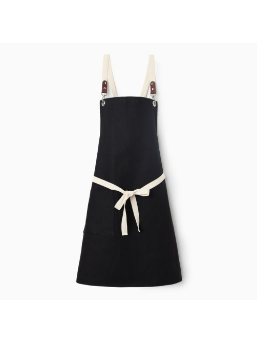 Фартук кухонный «Этель» Minimalist design, 60×70 см, лён 45%, хлопок 55%, 395 г/м², чёрный
