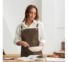 Фартук кухонный «Этель» Minimalist design, 60×70 см, лён 45%, хлопок 55%, 395 г/м², зелёный