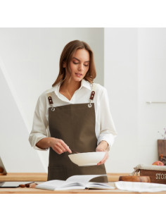 Фартук кухонный «Этель» Minimalist design, 60×70 см, лён 45%, хлопок 55%, 395 г/м², зелёный