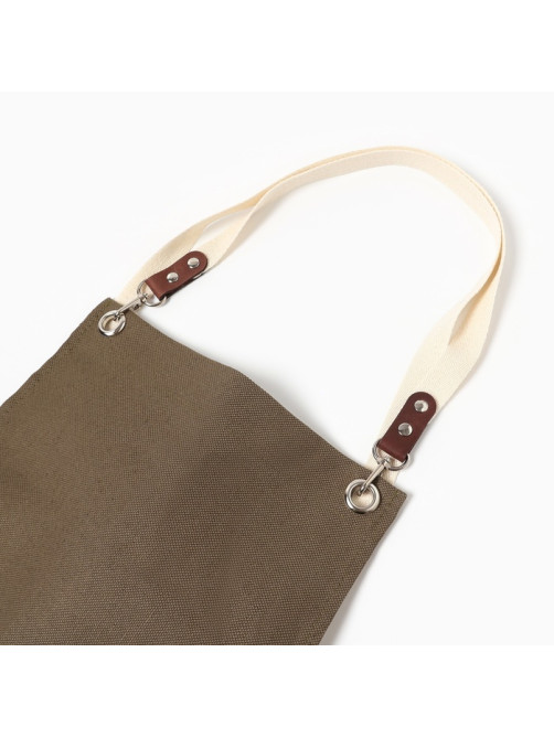 Фартук кухонный «Этель» Minimalist design, 60×70 см, лён 45%, хлопок 55%, 395 г/м², зелёный