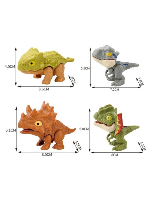 Игрушка - сюрприз «Dino. Зубастики», подвижные детали, 4 фигурки динозавров, МИКС