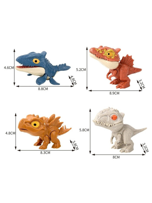 Игрушка - сюрприз «Dino. Зубастики», подвижные детали, 4 фигурки динозавров, МИКС