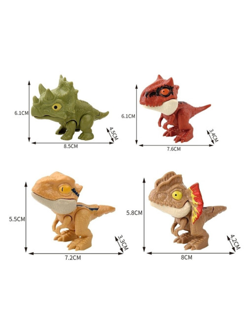Игрушка - сюрприз «Dino. Зубастики», подвижные детали, 4 фигурки динозавров, МИКС