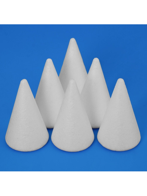 Конус из пенопласта для поделок и творчества, набор 6 шт., 8×4.5 см
