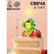 Свеча для торта цифра 9 «Зверюшки», 5 см