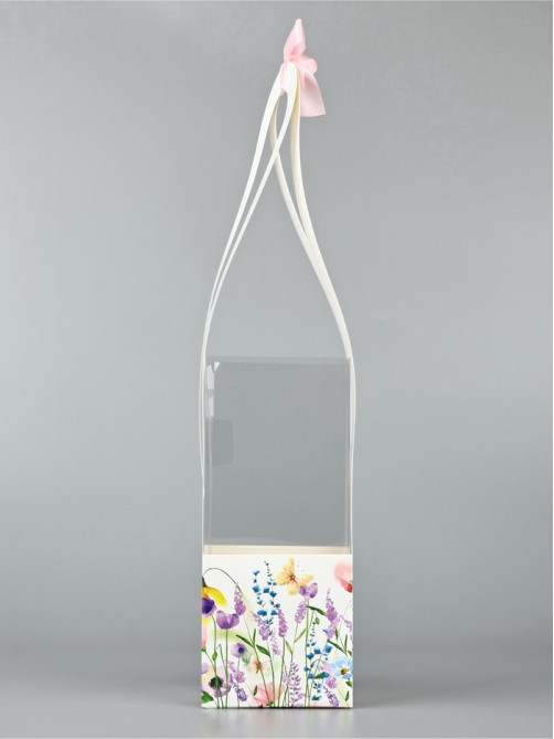 Коробка для цветов складная «Цветы», 10×45×10 см